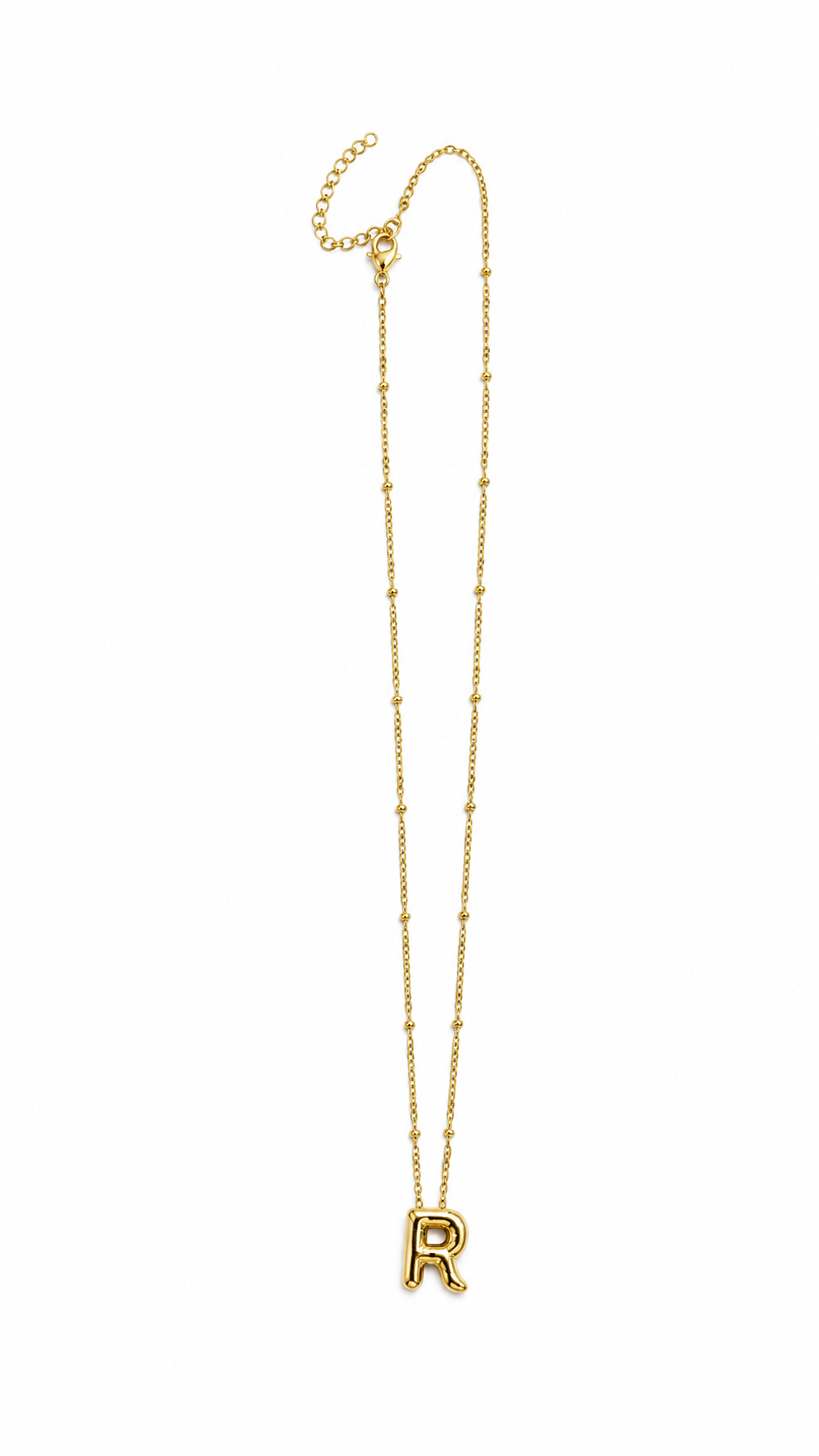R Letter Pendant Necklace