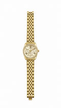 Gold-Tone Crystal Chronograph Watch